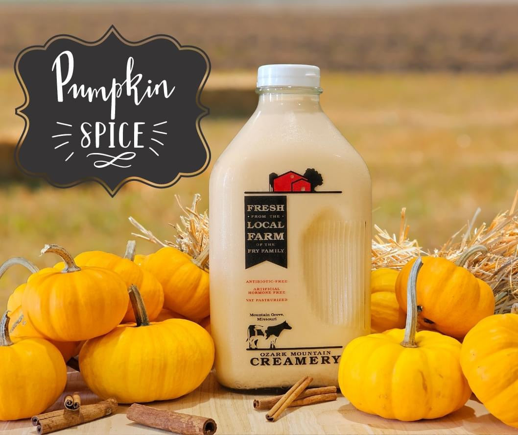 Ozark Mountain Dairy Pumpkin Spice Milk - One Half Gallon Glass Bottle!