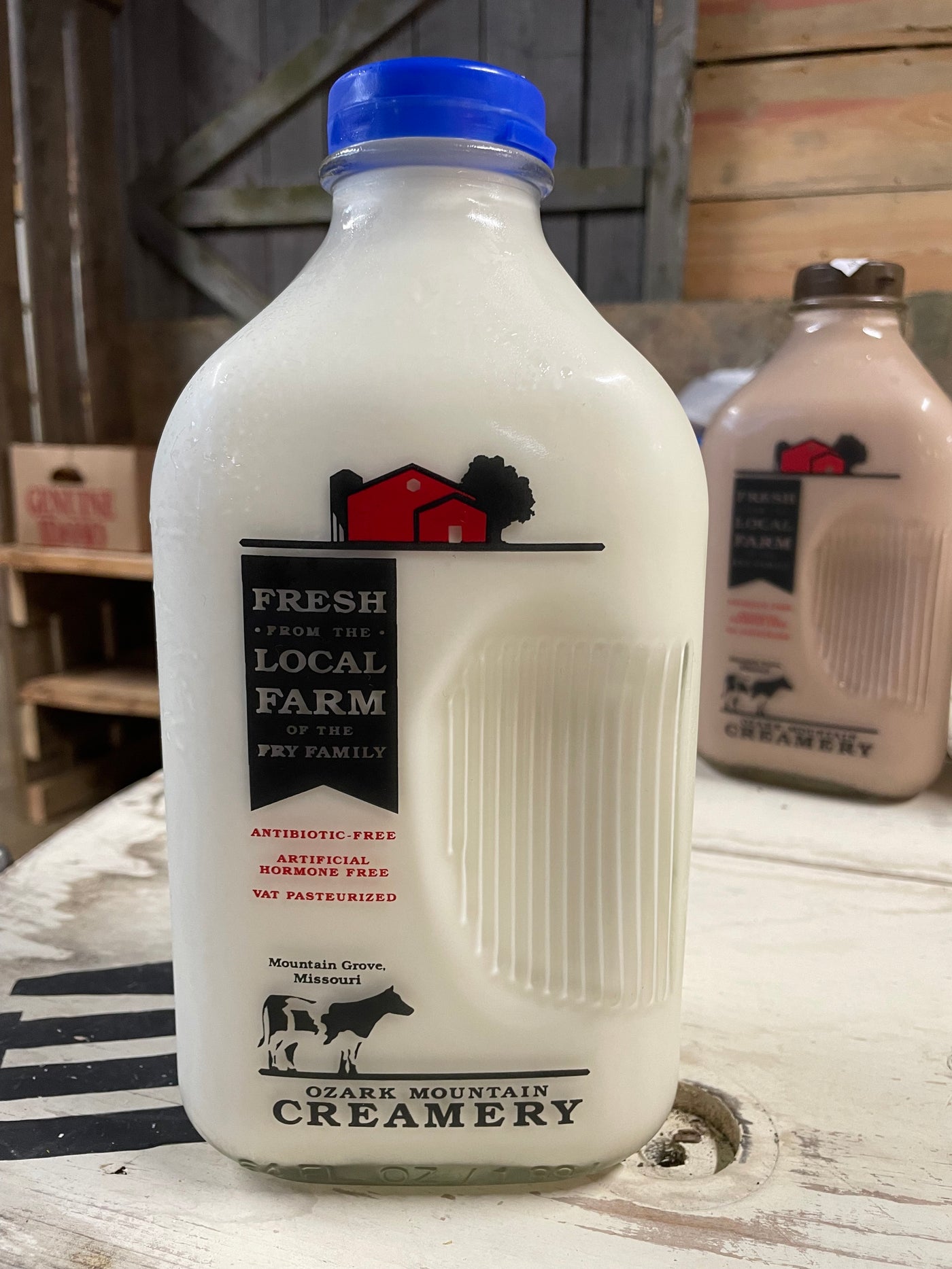 Ozark Mountain Dairy 2% Milk - One Half Gallon Glass Bottle